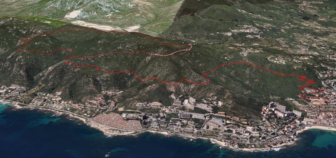 Le parcours du trail des Aiglons(16 km) vu du ciel