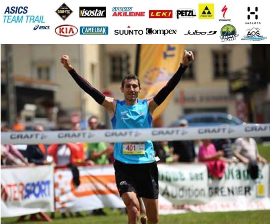 Arnaud PERRIGNON (Team ASICS) au départ de l’Impérial Trail Napoléon 2016